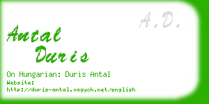 antal duris business card